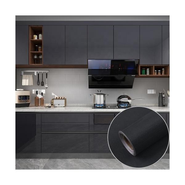 Self Adhesive Gray Contact Paper for Kitchen Cabinet Waterproof Peel and Stick Countertops Vinyl Adhesive Shelf Liners