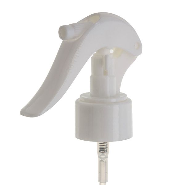 White Hand Held Trigger Sprayer Pump For Cosmetics 24/410 28/410