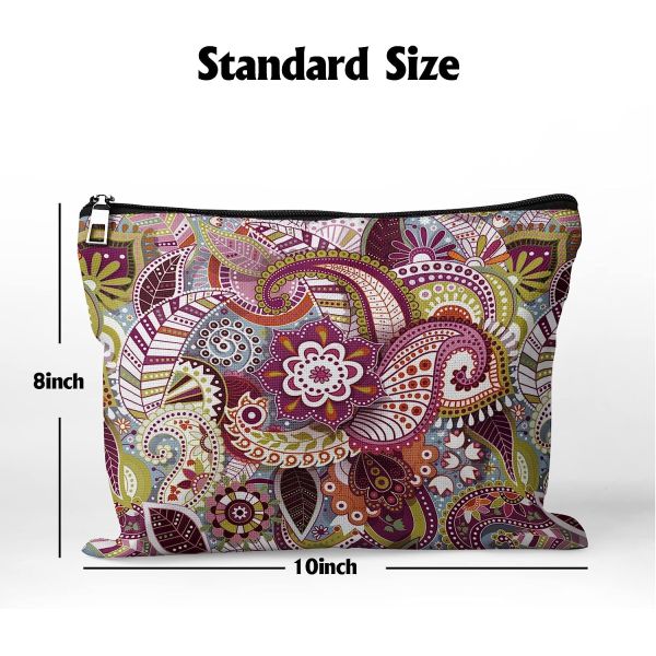 Waterproof Makeup Bag Mandala Cosmetic Bag For Women Travel Toiletry Bag