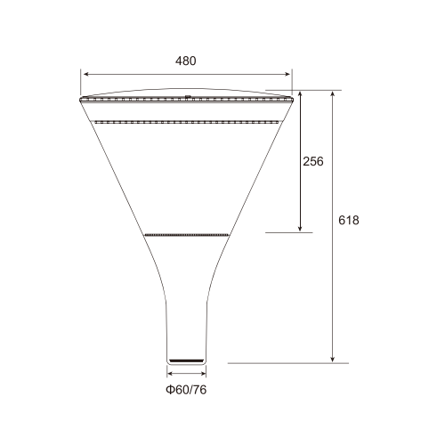 Наружные дворовые огни Led Luminaria Ip66 Ik09 35W-85W Sky Series LED садовые огни 5 лет гарантия для парков