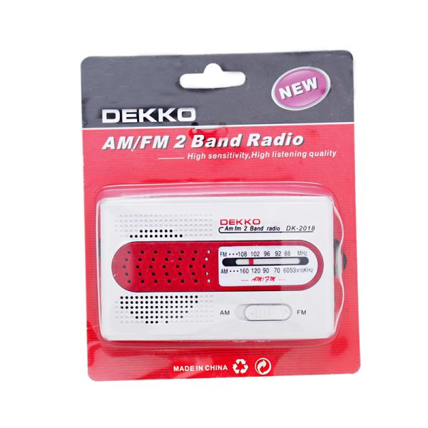 Gift Pocket AM FM Radio ABS Plastic Battery Operated With Earphone Jack