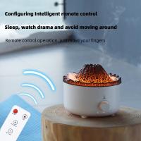 Diffuseur d'humidificateur de flamme silencieux de 560 ml avec lampes LED 7 couleurs et éteint automatiquement