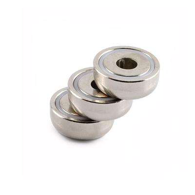 OEM Nickel Coated Round Countersunk Pot Magnet Abrasion Resistance