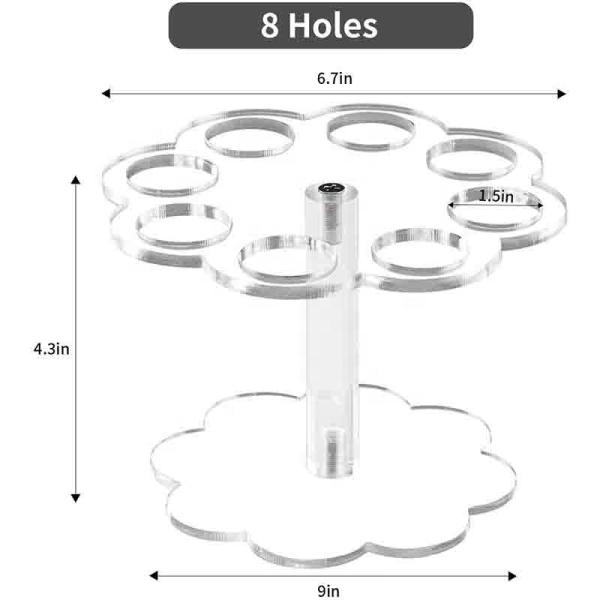 Acrylic Ice Cream Cone Holder Stand Support Paper Cup Cake Rack 8-Hole Capacity