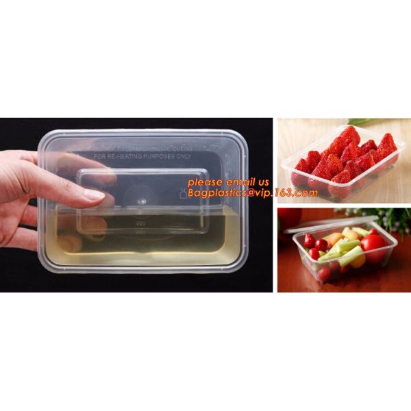 Коробка бенто пластикового устранимого пластикового взятия качества еды отсутствующая с 4 отсек, пищевой контейнер контейнеров пластиковый течебезопасный