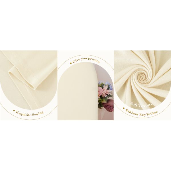 3 Piece Beige Arch Covers Set, Arch Backdrop Cover Spandex Wedding Arch Stand Covers