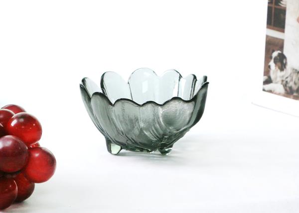 Set of 4 Hand made shell Shape Smoky Vintage Crystal Fruit plate SGS Approved
