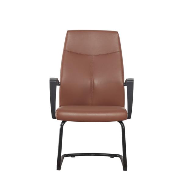 Non Revolving Office Modern Executive Chairs Nylon Armrest 4d 25mm Steel Tube BIFMA