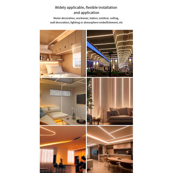 Anti Yellowing Silicone Cover For LED Light Strip Indoor Lighting 20*14mm