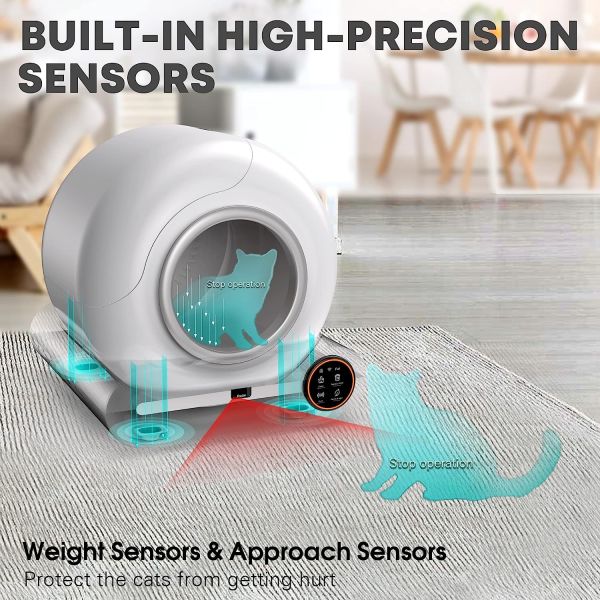 New Automatic Cat Litter Box Smart App Control Self Cleaning Litter Boxes Cat Sandbox Electronic Pet Toilet Cat Supplies