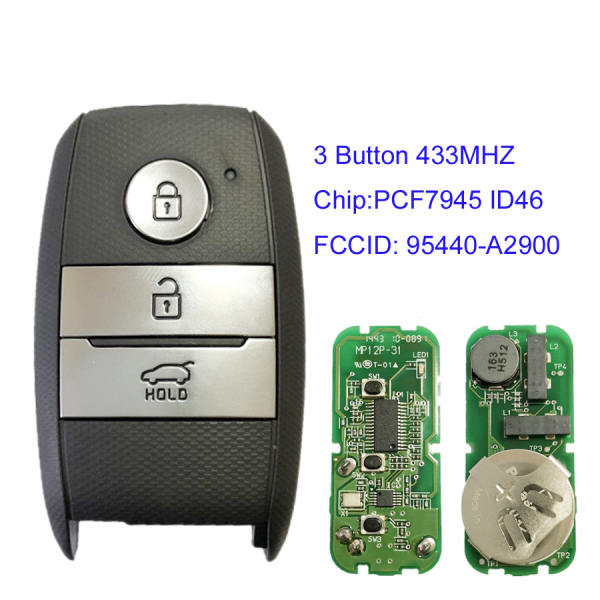 HN008316 Smart Key Cover 3 Buttons Kia K3 Key Optima K5 95440-A2900