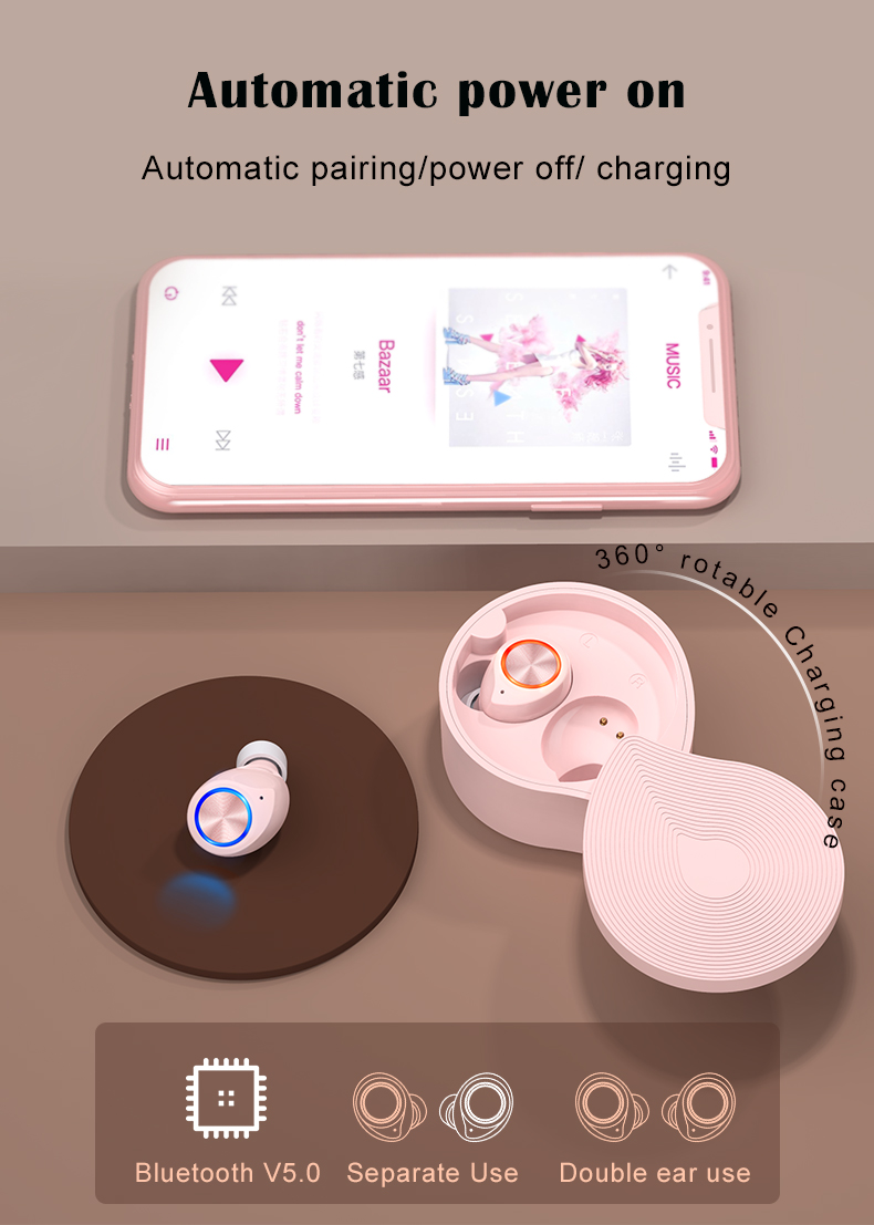 Стерео беспроводное Наушники набора микросхем магнитной обязанности TW70 JL истинный беспроводной