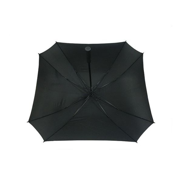 Зонтики гольфа квадратной черноты формы выдвиженческие с логотипом шелковой ширмы Понге