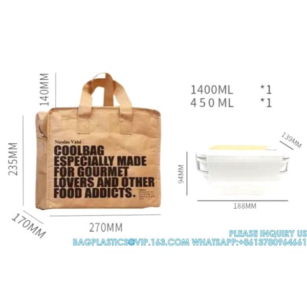 Lunch Bag Women Insulated Lunch Bag Cooler, Portable Tyvek Lunchboxes Women,Large Lunch Tote Great Work, Hiking