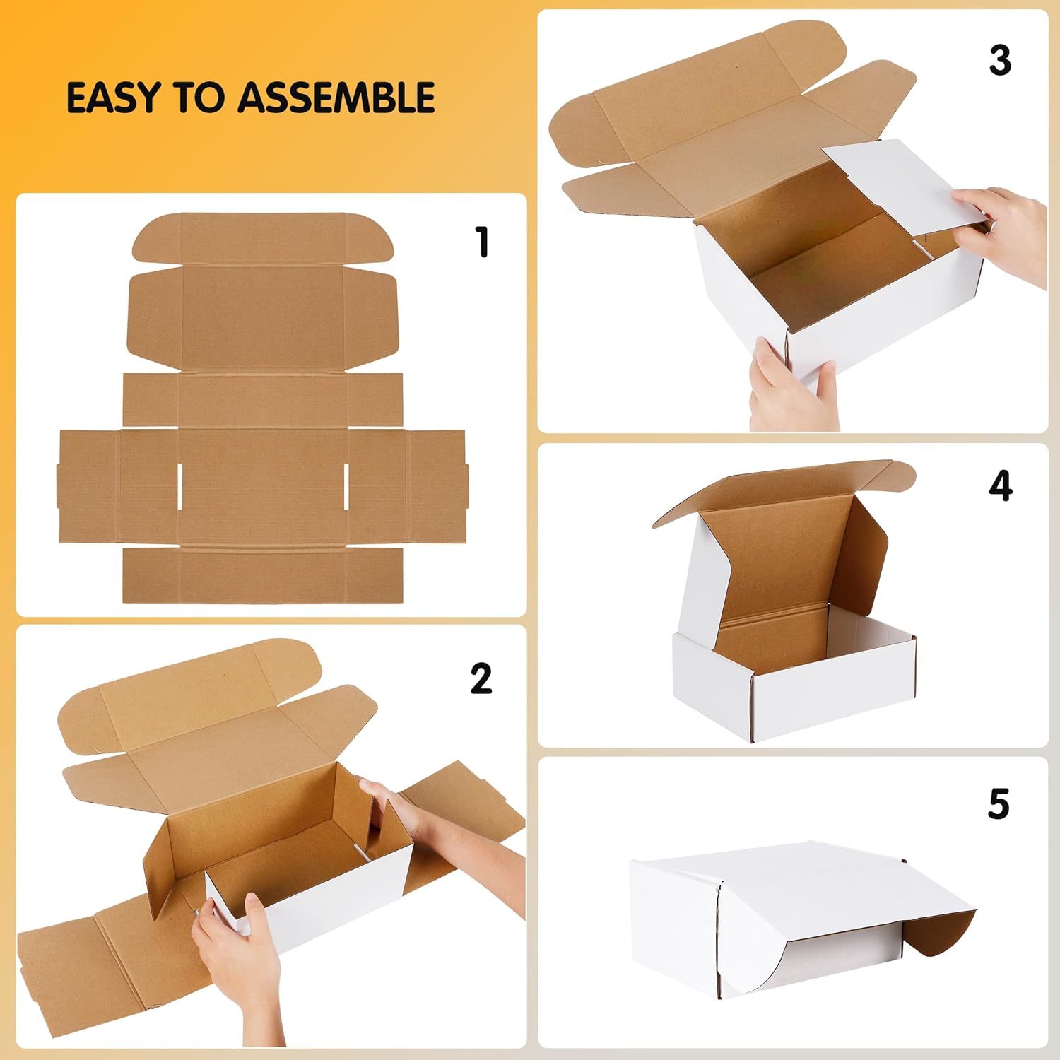 Small White Corrugated Board Shipping Boxes for Mailing Moving Storage with Matt Lamination Spot UV Embossing Gift Socks