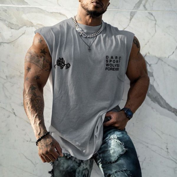 Unisex Graphic Digital Printing Gym Cut Off Sleeveless Vest XMAMLON Custom OEM RTS