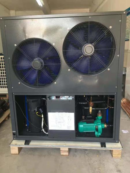 Horizontal fan 19 KW air source heat pump water heater; built-in water pump