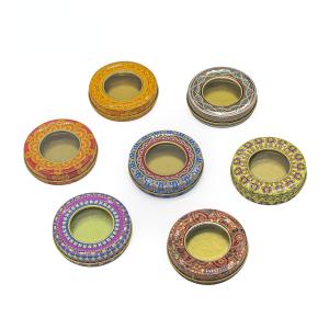 recipiente de armazenamento do açafrão de Tin Jar Lid Aluminum Round da vela