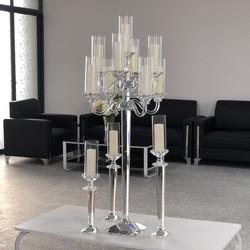 K9 Crystal Glass Candelabra For Sale Taper Pillar Candles Wedding Party Table Decor