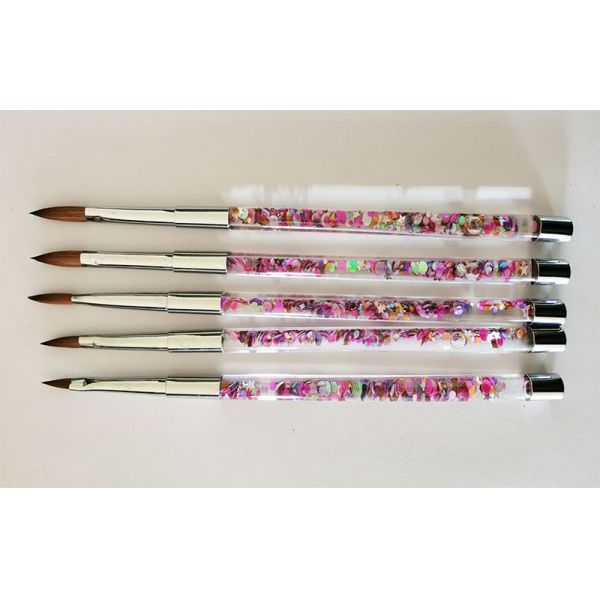 Custom Logo Pure Kolinsky Sable Nail Brush OEM Metal 3d Nail Brush