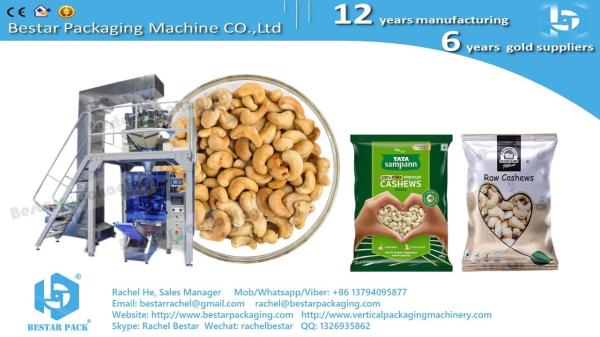 Automatic granules pouch packaging machine with 14 heads weigher teflon treatment BSTV-450AZ