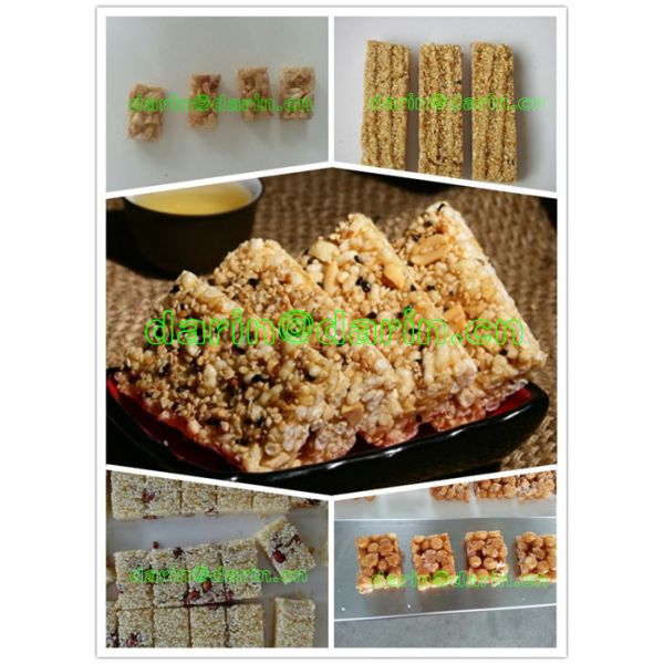 Máquina industrial da pipoca do caramelo dos doces do amendoim, petiscos que fazem a máquina