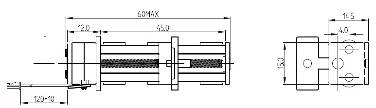 5V мотор DC 15mm микро- линейный Stepper со слайдером винта ставит в скобки тангаж 0.5mm M3 тангажа руководства угла шага 18 °