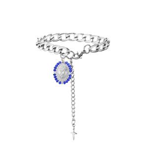 925 Neutral Sterling Silver Chain Bracelet Crystal Pendant Bracelet Jewelry Oem
