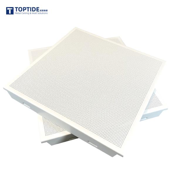 High Durability Square Metal Ceiling Tiles 1.2mm Thickness Powder Coating