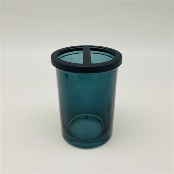 Стеклянные аксессуары для ванной комнаты в зеленом цвете Цветная краска Круглая форма