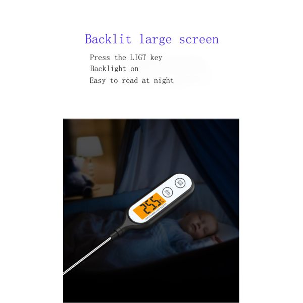 OBM Supported Indoor And Outdoor Digital Probe BBQ Thermometer For Safe Meat Cooking