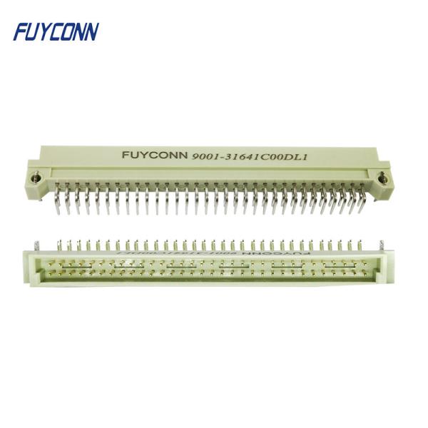 2 conector macho de Eurocard da tomada do PWB do ângulo direito do conector do RUÍDO 41612 das fileiras 2x32P 64PIN