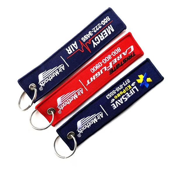 Direct Factory Custom Promotional Gift Logo Embroidery Keychain