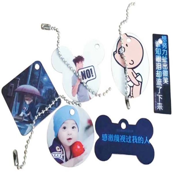 Double Sided Sublimation Aluminum Blanks Sheet For Pet Keys And Bag Pendant