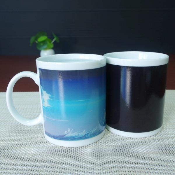 Stocked cartoon ONE PIECE heat sensitive color changing mugs white porcelain