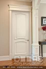 Simple Plywood Flush Panel Wooden MDF Interior Doors For Hotel Break Resistance