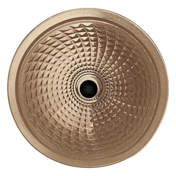 Champagne Crystal Wash Basins Circular Wash Hand Home Bathroom Funnel Shape