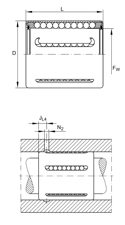 KH3050PP Self Aligning Linear Motion Bearing Ball Bushing Bearing 30*40*50