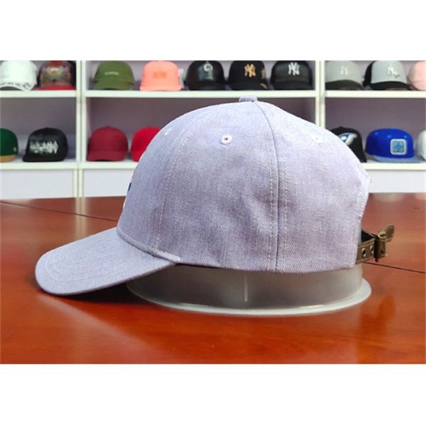 ACE Creative Flat Rose Embroidery Logo Custom Baseball Cap Leather Buckle Baseball Cap