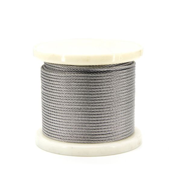 Cuerdas de acero inoxidable ligeras 7*7 de 2,5 mm resistentes al desgaste y a la corrosión