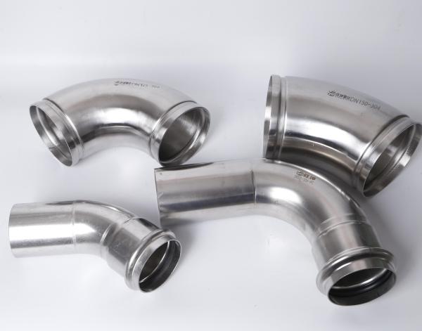 Heating Piping Stainless Steel Grooved Fittings Welded Customized