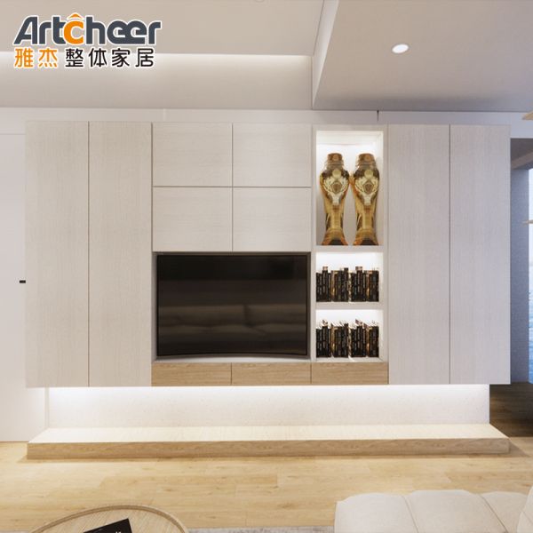 Современная мебель для гостиной Современная роскошная стеновая телевизорная установка с телевизором