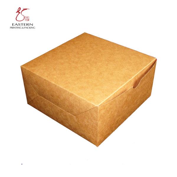 A caixa de papel do queque da dobradura 350gsm 4, queque do papel de embalagem encaixota a polegada 8*8*4