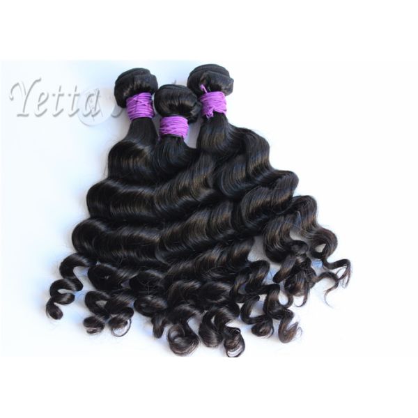 Loose Wave 100 Virgin Peruvian Hair , Real Virgin Hair Extensions No Shedding