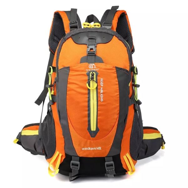 Black Waterproof Hiking Backpack 30-40L Camping Waterproof Cycle Backpacks