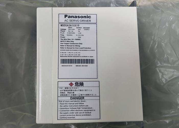 Усилитель силы сервопривода привода 50W мотора водителя MSD5A3A1XX19 AC Panasonic