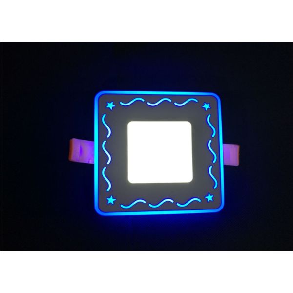 3W + 3W Square Double Color Led Panel Decorative Pattern Concealed Mounted