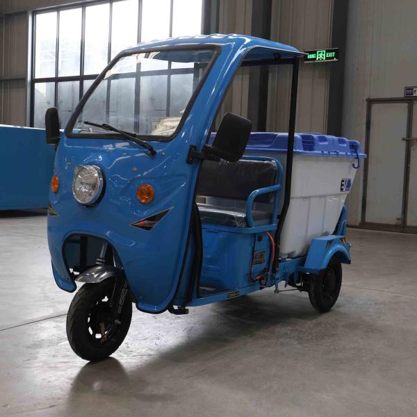 A 500L plastic trash truck that can be equipped with a lithium battery and new energy