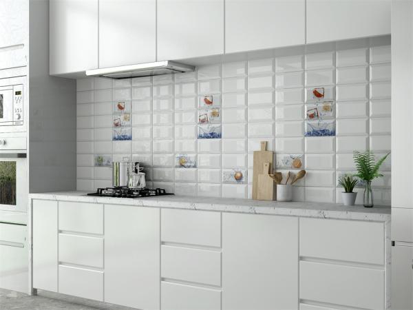 AAA Grade White Body Interior Bread Tiles 75x152mm