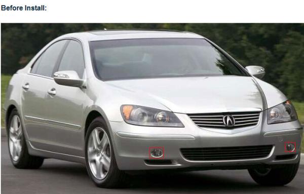 Acura RL LED lights aftermarket car fog light kits DRL daytime daylight